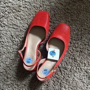 Naturalizer Red Slingback Flats